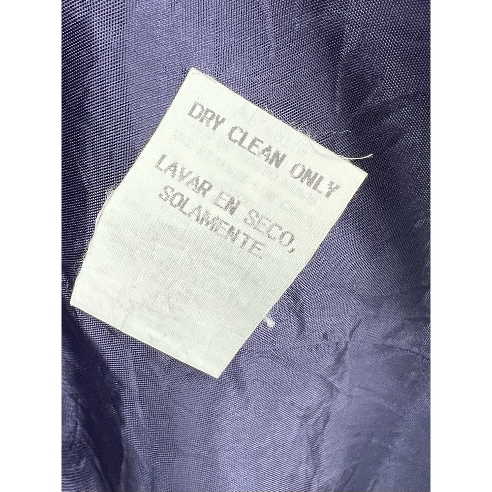 Vintage Women's Savannah Woold Blazer Dark Blue Wool One Gold Button Size 12P - Picture 6 of 8